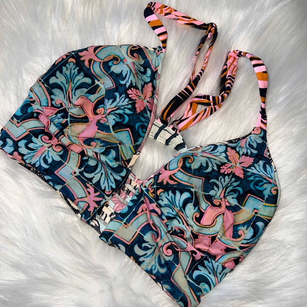 Tavik Multicolor Patterned Bikini Top